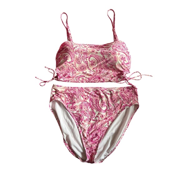 Paisley Print Pink Bikini Set - Picture 1 of 8